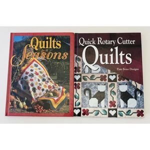 Quilts for all seasons & Rotary Cutter Quilting Books - Lot Of 2 Books-Hardcover
